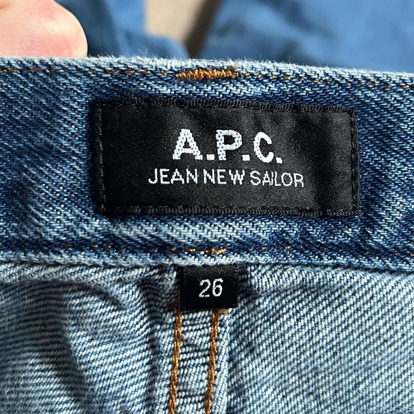APC Blue Cotton Cropped Jean New Sailor Jeans Pants Sz. 26 - Picture 4 of 4